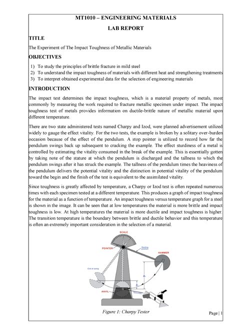 properties of impact test|impact test lab report.